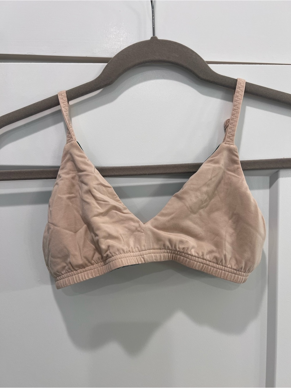 NWOT Everyday Soft Triangle Bralette in Light Beige
